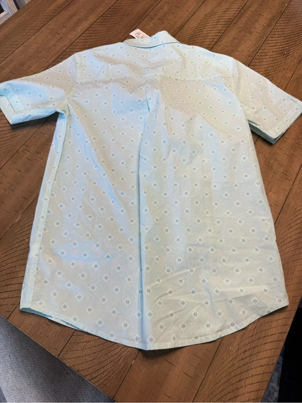 NWT The Children's Place Pale Blue Short-Sleeve Button-Down Shirt